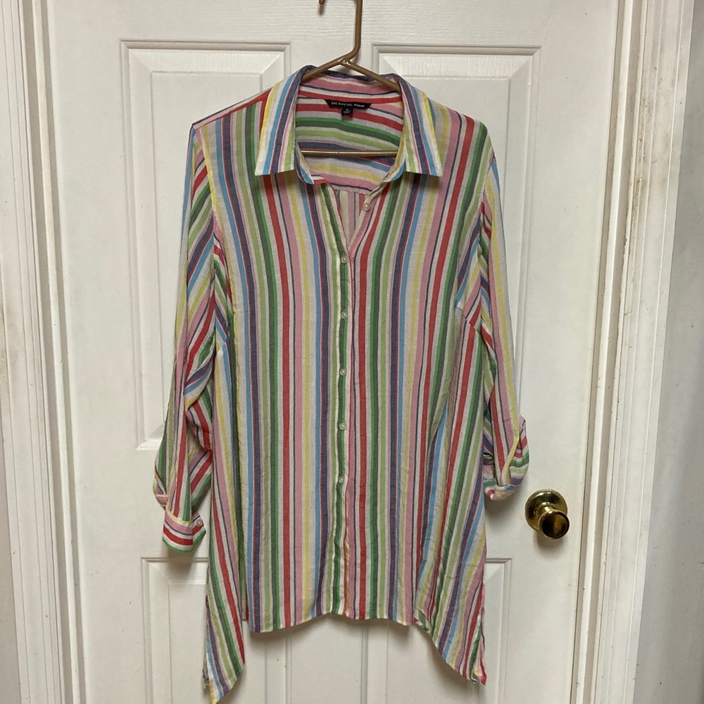 Zac & Rachel Multicolor Striped Blouse